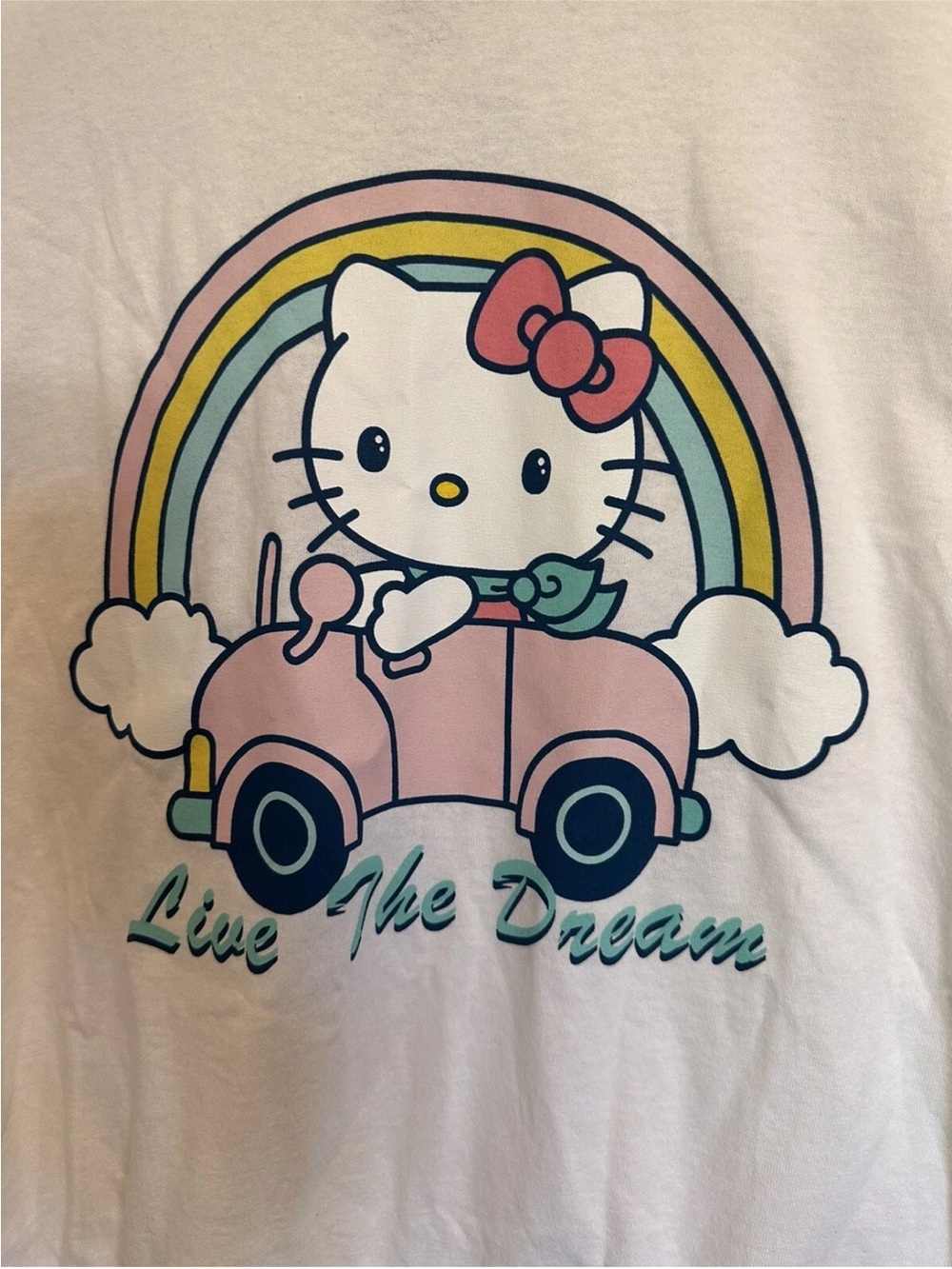 Hello Kitty White Graphic Label Tee